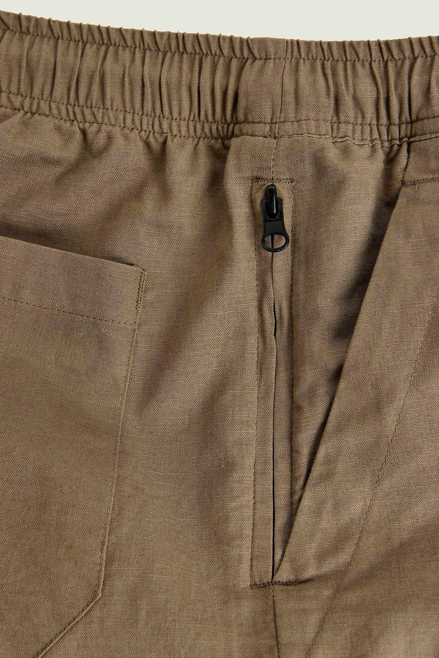 Oas - Taupe Linen Shorts