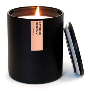 Lavender + Bergamot - Matte Black Tumbler Soy Candle