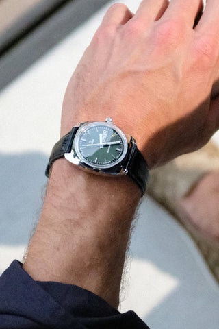 Q Timex - Green and Silver Reissue