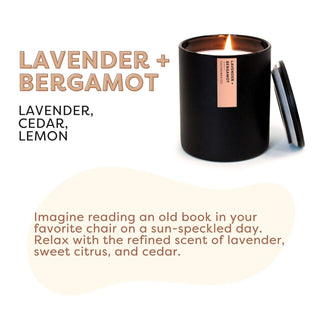 Lavender + Bergamot - Matte Black Tumbler Soy Candle