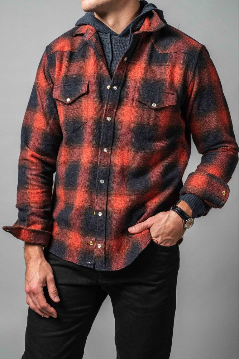Buffalo Check Pearl Snap Western Flannel