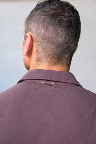 Sideline Pique Polo in Brown