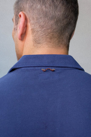 Sideline Pique Polo in Navy
