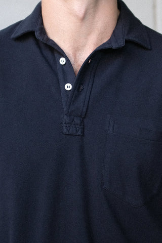 Sideline Pique Polo in Black