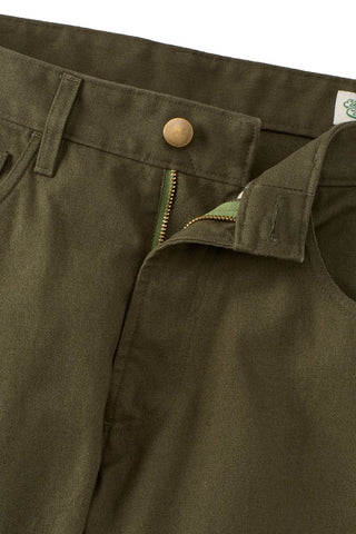 Original Straight Fit Japanese Canvas 5-Pocket Pants In Sage Green
