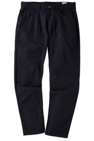 Athletic Straight Fit Japanese Canvas 5-Pocket Pants In Navy