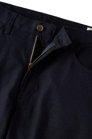 Athletic Straight Fit Japanese Canvas 5-Pocket Pants In Navy