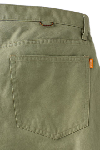 Athletic Straight Fit Japanese Canvas 5-Pocket Pant in Green
