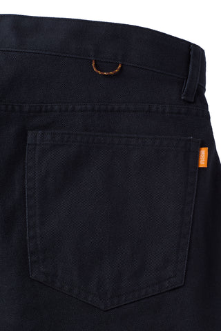 Athletic Straight Fit Japanese Cotton Linen 5-Pocket Pants In Navy