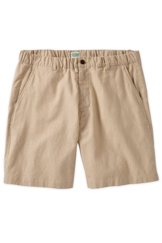 Beige Cotton Linen Field Shorts