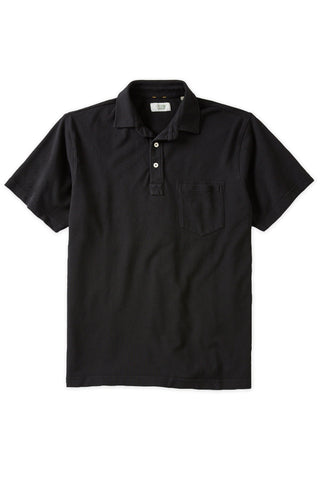 Sideline Pique Polo in Black