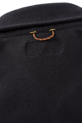 Sideline Pique Polo in Black