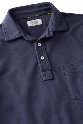 Sideline Pique Polo in Navy