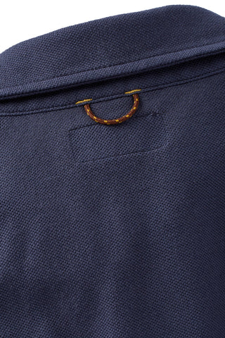 Sideline Pique Polo in Navy