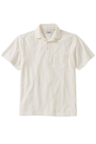 Sideline Pique Polo in Ivory