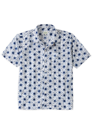 Blue and White Watercolor Camp Collar