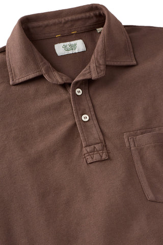 Sideline Pique Polo in Brown