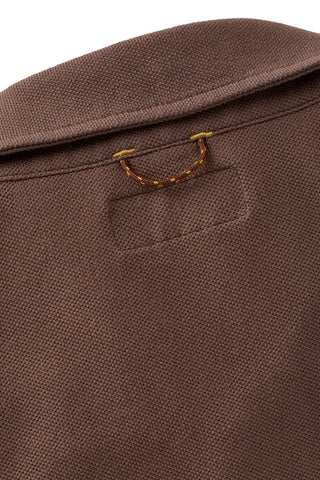 Sideline Pique Polo in Brown