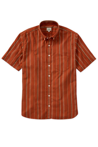Orange And Brown Stripe Japanese Short Sleeve
