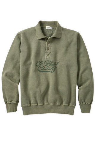 Olive Sand Three Button Sweater Polo