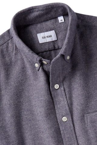 Blue Brushed Twill Flannel