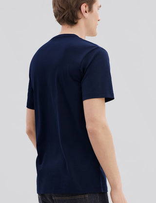 Handvaerk - Pima Cotton Classic Crewneck Tee - Navy