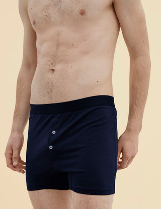 Handvaerk - Pima Cotton - Boxer Brief - Navy