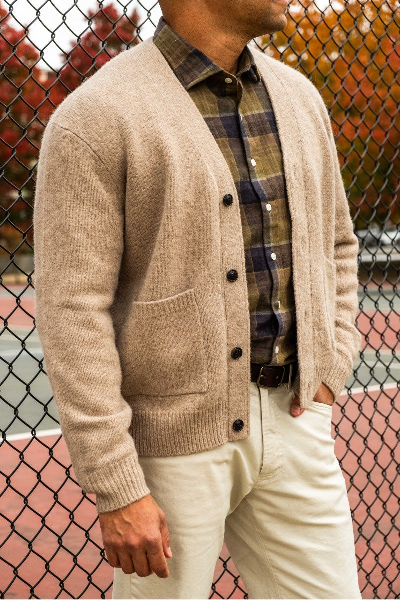 Camel Heavy Alpaca Cardigan
