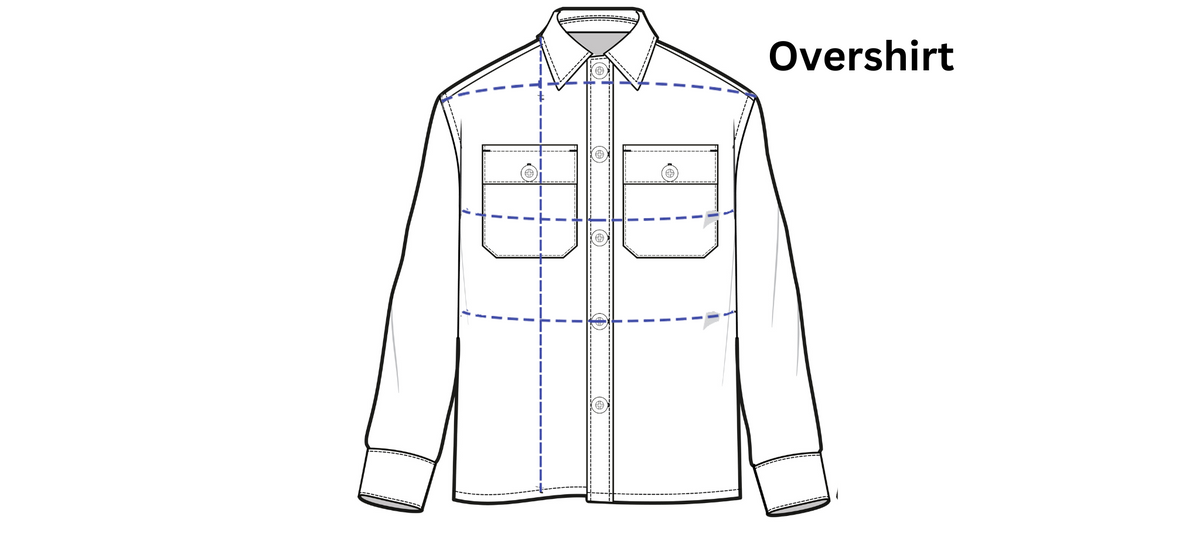 Overshirt measurement diagram
