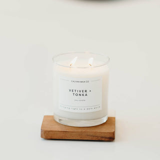 Vetiver + Tonka - Glass Tumbler Soy Candle