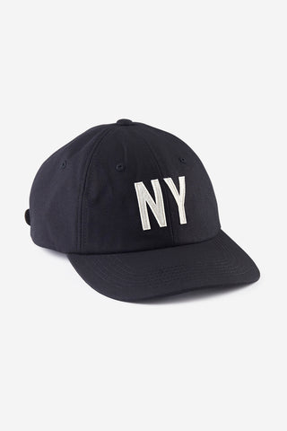 Black Twill 'NY' Field Cap