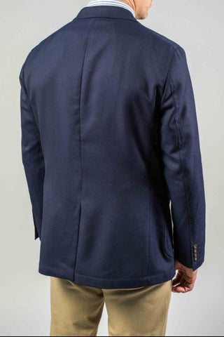 Postgame Unstructured Blazer in Navy Italian Wool Hopsack
