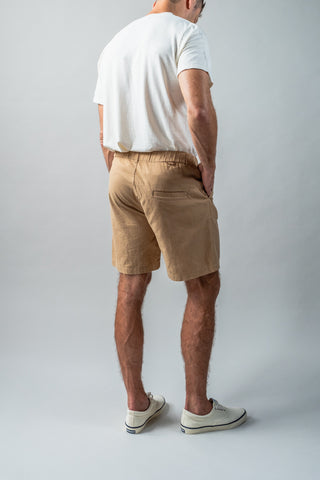 Tan Cotton Linen Field Shorts