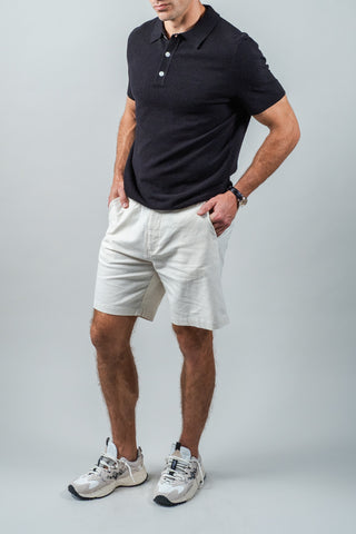 Ivory Cotton Linen Field Shorts