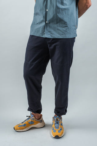 Navy Cotton Twill Double Knee Rugby Pant