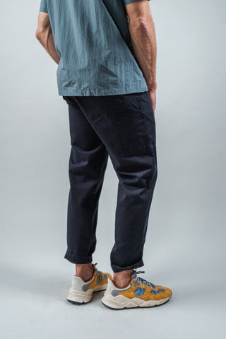 Navy Cotton Twill Double Knee Rugby Pant