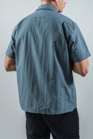Teal Blue Supima Cotton Camp Collar