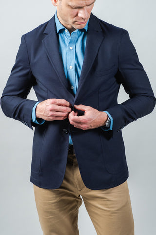 Light Denim Spread Collar