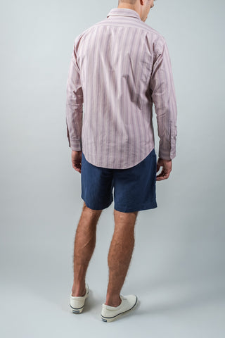 Navy Cotton Linen Field Shorts