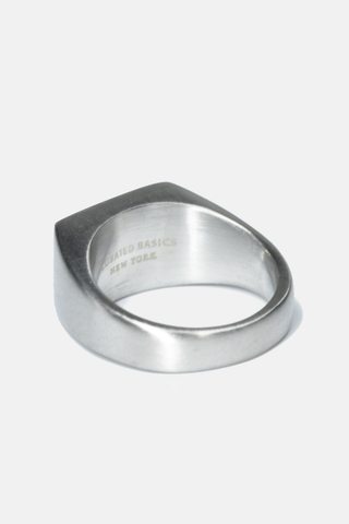 Flat Top Ring: Black Steel / 8