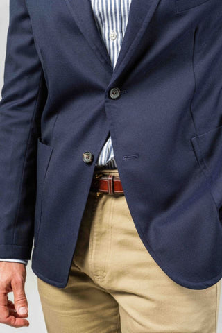 Postgame Unstructured Blazer in Navy Italian Wool Hopsack
