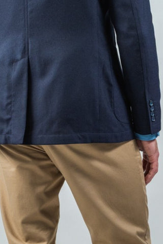 Postgame Unstructured Blazer in Navy Italian Wool Hopsack