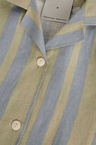 Oas - Mist Strata Cuba Linen Shirt