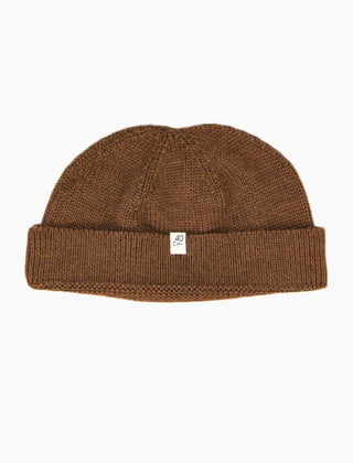 40 Colori - Brown Solid Wool Fisherman Beanie |