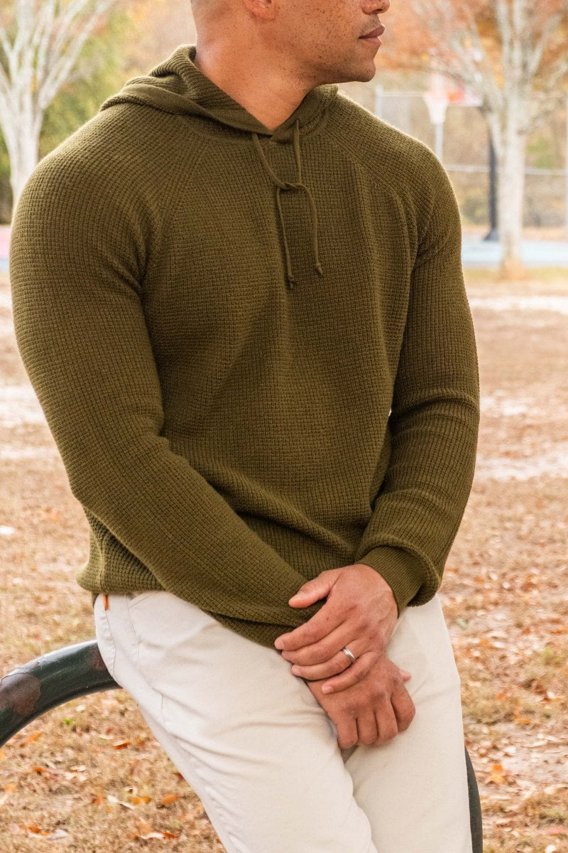 Oak Cashmere Thermal Stitch Hoodie