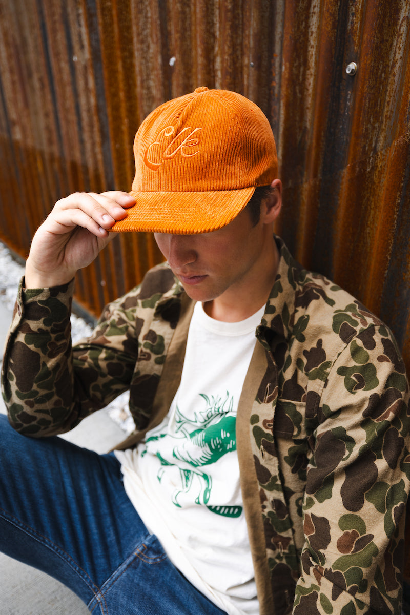 Orange Corduroy ELK Hat