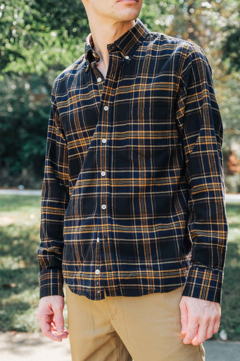 Tan, Brown And Orange Brushed Flannel