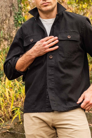 Black Twill Overshirt