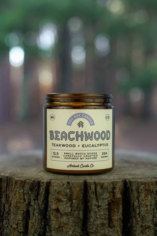 Beachwood | Teakwood + Eucalyptus Soy Candle: 12.5oz