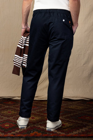 Navy Cotton Twill Double Knee Rugby Pant